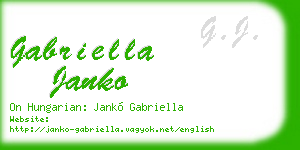 gabriella janko business card